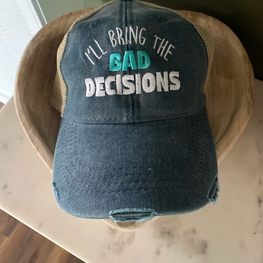 Adams Beige and Blue Cap with Embroidered Logo